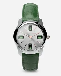 Dolce & Gabbana Watch With Alligator Strap - Donna Orologi E Cinturini Verde Scuro Verde