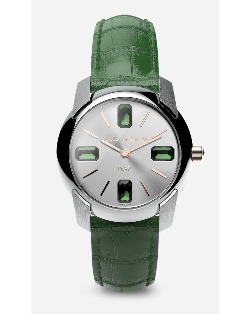 Dolce & Gabbana Watch With Alligator Strap - Donna Orologi Verde Scuro Verde