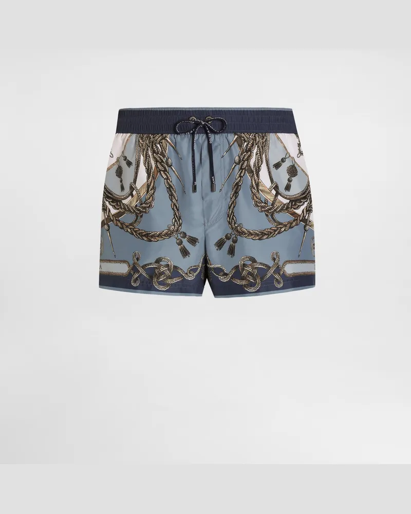 Dolce & Gabbana Cargo-print Short Swim Boxers - Uomo Beachwear Multicolore Multicolore