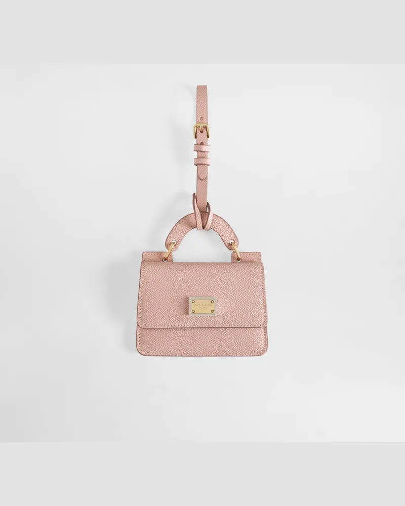 Dolce & Gabbana Portacarte In Pelle Di Vitello Dauphine - Donna Portafogli E Piccola Pelletteria Rosa Pelle Rosa