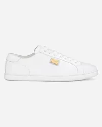 Dolce & Gabbana Sneaker Saint Tropez In Pelle Di Vitello - Uomo Sneaker Bianco Pelle Bianco