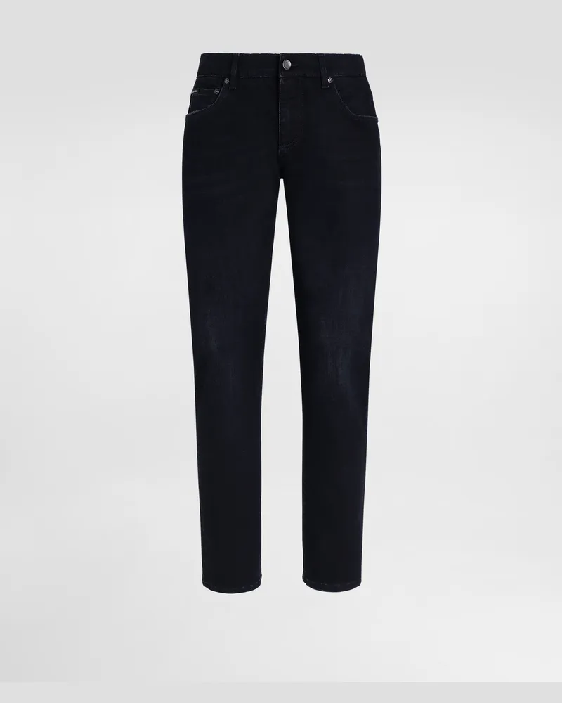 Dolce & Gabbana Jeans Skinny In Cotone Stretch Con Placca - Uomo Denim Multicolore Variante