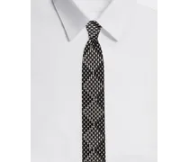 Cravatta In Twill Stampato - Uomo Cravatte E Pochette Multicolor