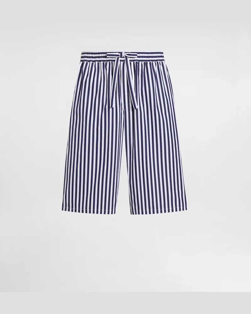 Dolce & Gabbana Bermuda Vanity In Popeline Rigato - Uomo Pantaloni E Shorts Multicolore Multicolore