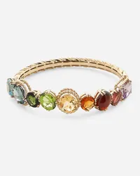 Dolce & Gabbana Bracciale Rainbow In Oro Giallo 18kt Con Gemme Multicolore - Donna Bracciali Oro Oro Oro