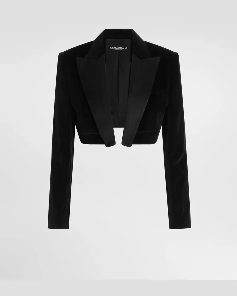 Dolce & Gabbana Spencer Tuxedo In Velluto - Donna Giacche E Blazer Nero Nero