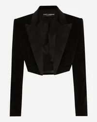 Dolce & Gabbana Spencer Tuxedo In Velluto - Donna Giacche E Blazer Nero Nero