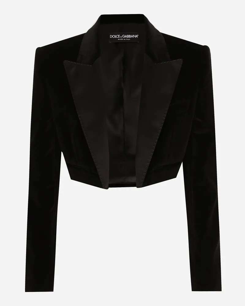 Dolce & Gabbana Spencer Tuxedo In Velluto - Donna Giacche E Blazer Nero Nero