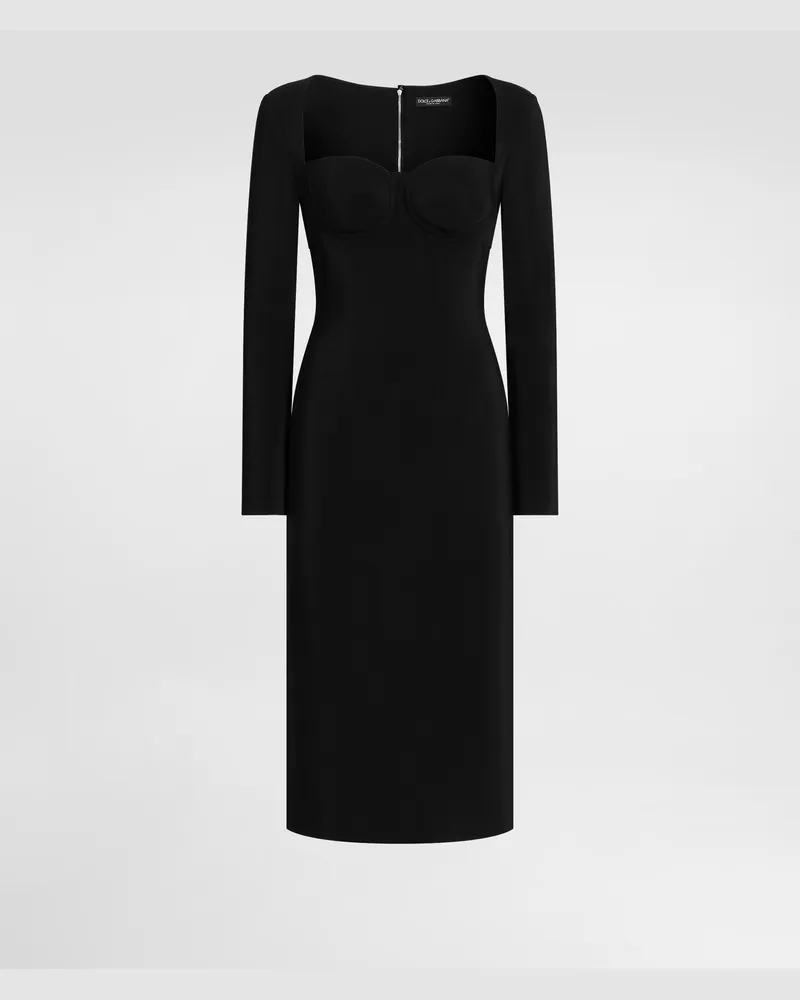 Dolce & Gabbana Abito Tubino In Cady - Donna Abiti Nero Viscosa Nero
