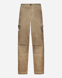 Dolce & Gabbana Pantaloni Cargo In Cotone - Uomo Pantaloni E Shorts Beige Beige