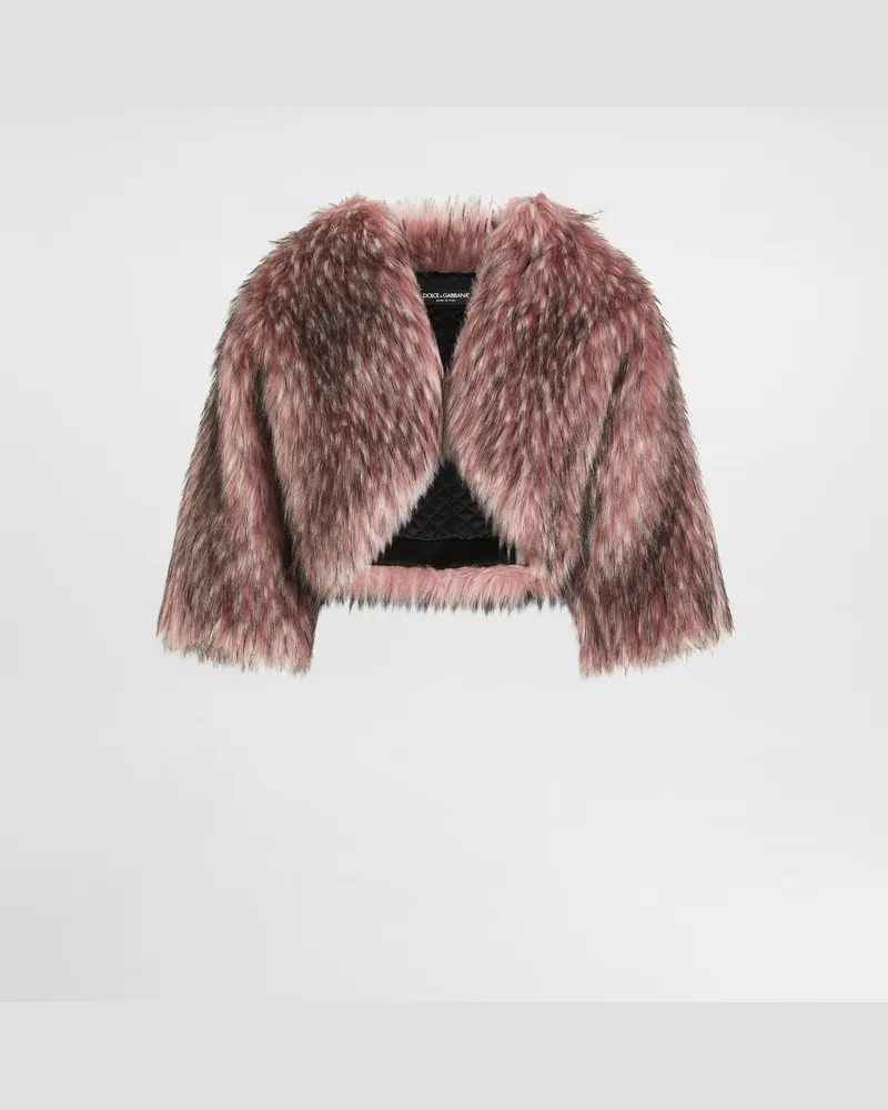 Dolce & Gabbana Giacca Corta In Ecopelliccia - Donna Giacche E Blazer Rosa Rosa
