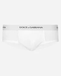 Dolce & Gabbana Slip Brando Cotone A Costine - Uomo Intimo E Loungewear Bianco Cotone Bianco