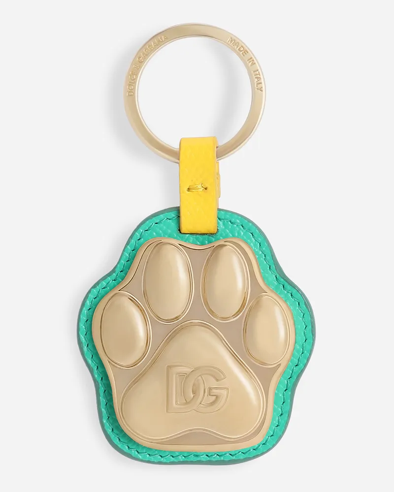 Dolce & Gabbana Portachiavi In Pelle Di Vitello - Accessori Per Cani Verde Verde