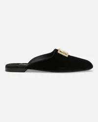 Dolce & Gabbana Sabot In Velluto - Donna Slide E Mule Nero Nero