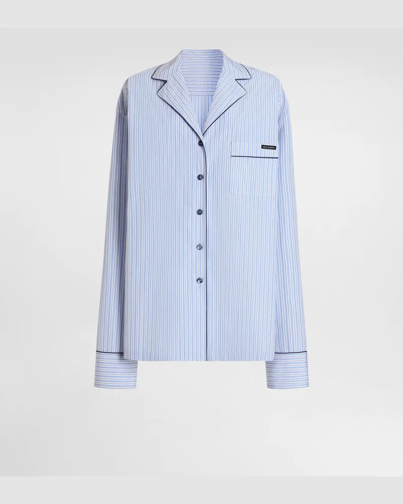 Dolce & Gabbana Camicia Vanity In Tessuto Rigato - Donna Camicie E Top Multicolore Rigato