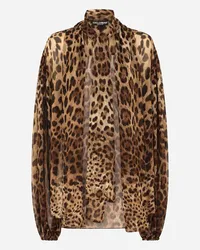 Dolce & Gabbana Leopard-print Chiffon Shirt - Donna Camicie E Top Stampa Animalier Leo