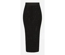Tulle Calf-length Skirt With All-over Dg Logo - Donna Gonne Nero