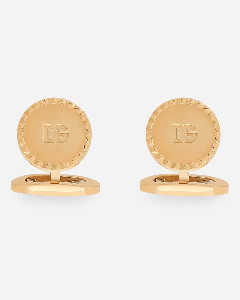 Dolce & Gabbana Gemelli Tondi Logo Dg - Uomo Bijoux Oro Metallo Oro