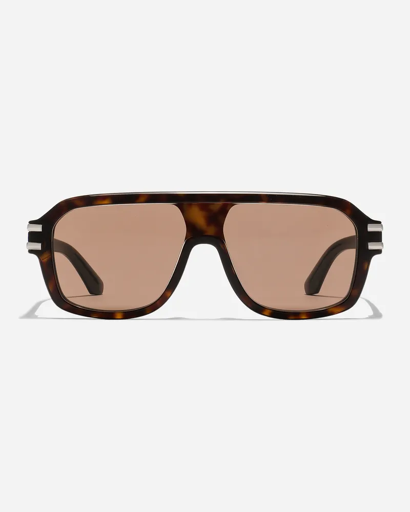 Dolce & Gabbana Occhiali Da Sole Dg Griffe - Uomo Novità Avana Acetato Generic