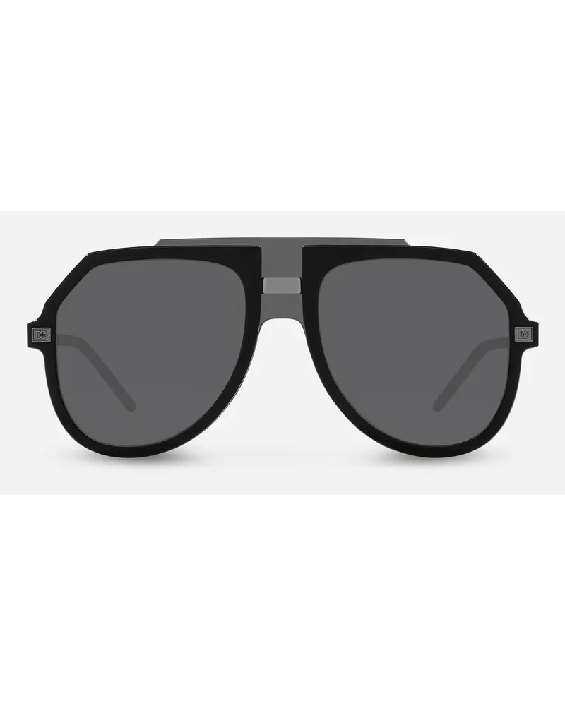 Dolce & Gabbana Occhiali Da Sole Lusso Sartoriale - Uomo Nero Acetato Generic