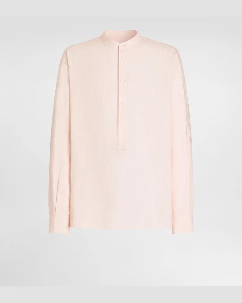 Dolce & Gabbana Camicia In Lino - Uomo Camicie Rosa Lino Rosa