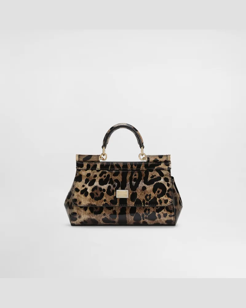 Dolce & Gabbana Borsa A Mano Sicily Piccola - Donna Borse A Mano Stampa Animalier Leo