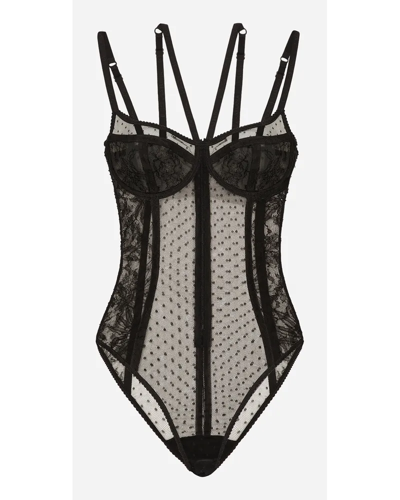 Dolce & Gabbana Body In Pizzo - Donna Intimo Nero Pizzo Nero