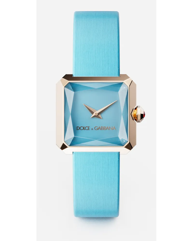 Dolce & Gabbana Orologio Oro Con Cinturino In Seta - Donna Orologi Celeste Celeste
