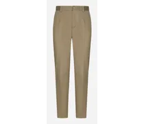 Pantalone Cotone Stretch - Uomo Pantaloni E Shorts Verde Cotone