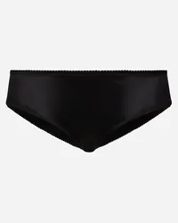 Dolce & Gabbana Slip In Raso - Donna Intimo Nero Seta Nero