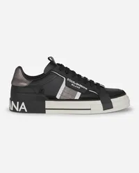 Dolce & Gabbana Calfskin 2.zero Custom Sneakers With Contrasting Details - Uomo Sneaker Multicolore Pelle Nero