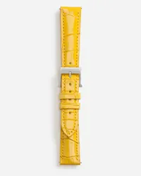 Dolce & Gabbana Alligator Strap With Buckle And Hook In Steel - Donna Orologi E Cinturini Giallo Giallo