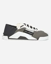 Dolce & Gabbana Sneaker Ns1 Slip On In Mix Materiali - Uomo Sneaker Grigio Tessuto Antracite