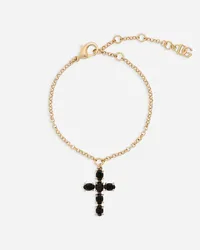 Dolce & Gabbana Bracciale Catena Sottile Con Charm Croce - Donna Bijoux Oro Metallo Oro