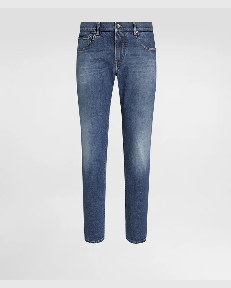 Dolce & Gabbana Pantaloni In Denim - Uomo Denim Multicolore Variante
