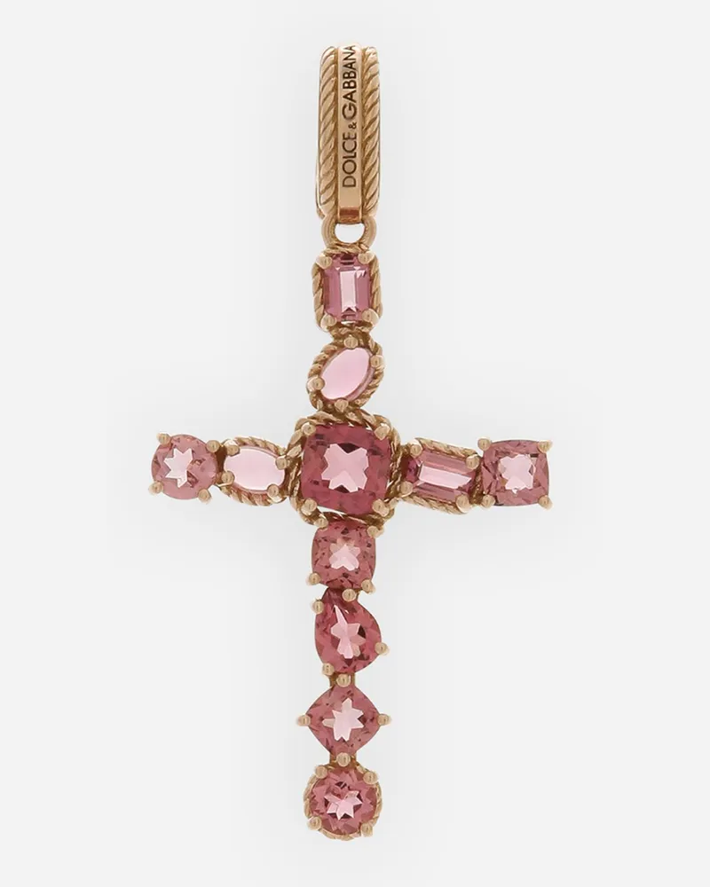 Dolce & Gabbana Charm Anna In Oro Rosso 18kt Con Tormaline Rosa - Donna Collane Rosso Oro Rosso