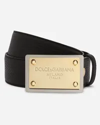 Dolce & Gabbana Cintura Con Placca - Uomo Cinture Nero Nero