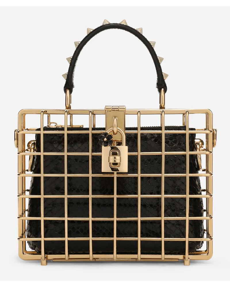 Dolce & Gabbana Dolce Box Bag In Metal And Ayers - Donna Borse A Mano Multicolore Multicolore