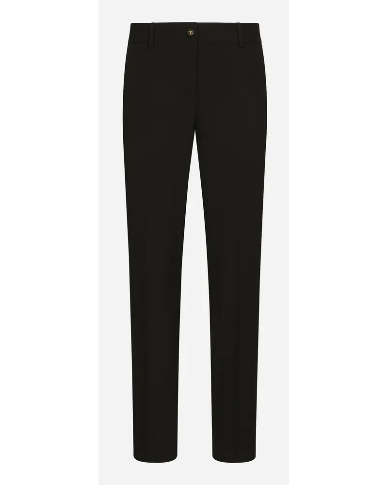 Dolce & Gabbana Wool Fabric Pants - Donna Pantaloni E Shorts Nero Lana Nero