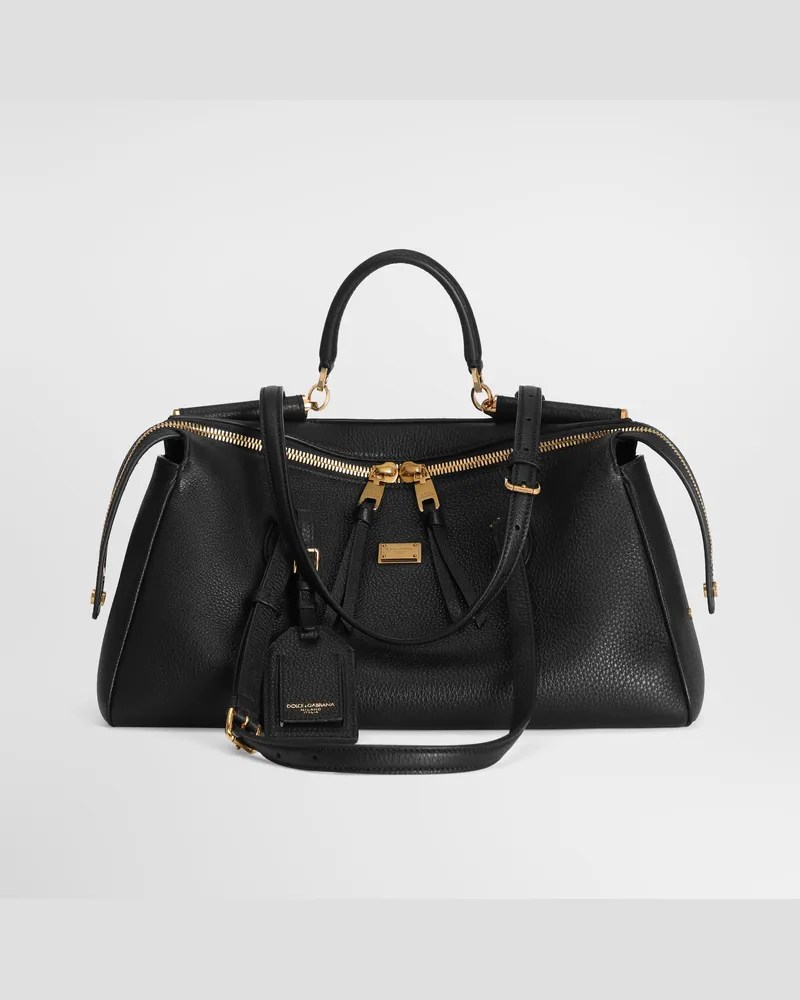 Dolce & Gabbana Borsa A Mano Vittoria Media In Pelle Di Vitello - Donna Collection Nero Nero