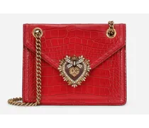 Dolce & Gabbana Borsa Devotion Media In Cocco - Donna Borse Mini Micro E Pochette Rosso Ciliegia