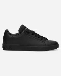 Dolce & Gabbana Sneaker Portofino In Pelle Di Vitello - Uomo Sneaker Nero Pelle Nero