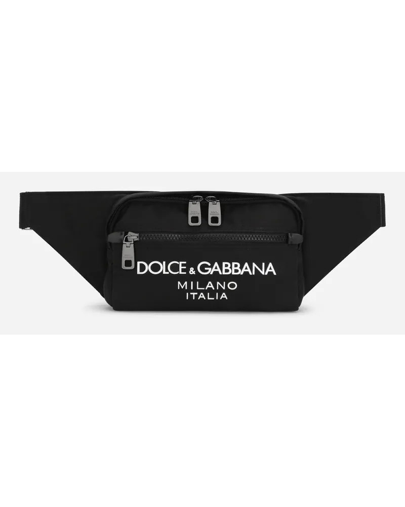 Dolce & Gabbana Small Nylon Belt Bag - Uomo Zaini E Marsupi Nero Nylon Nero