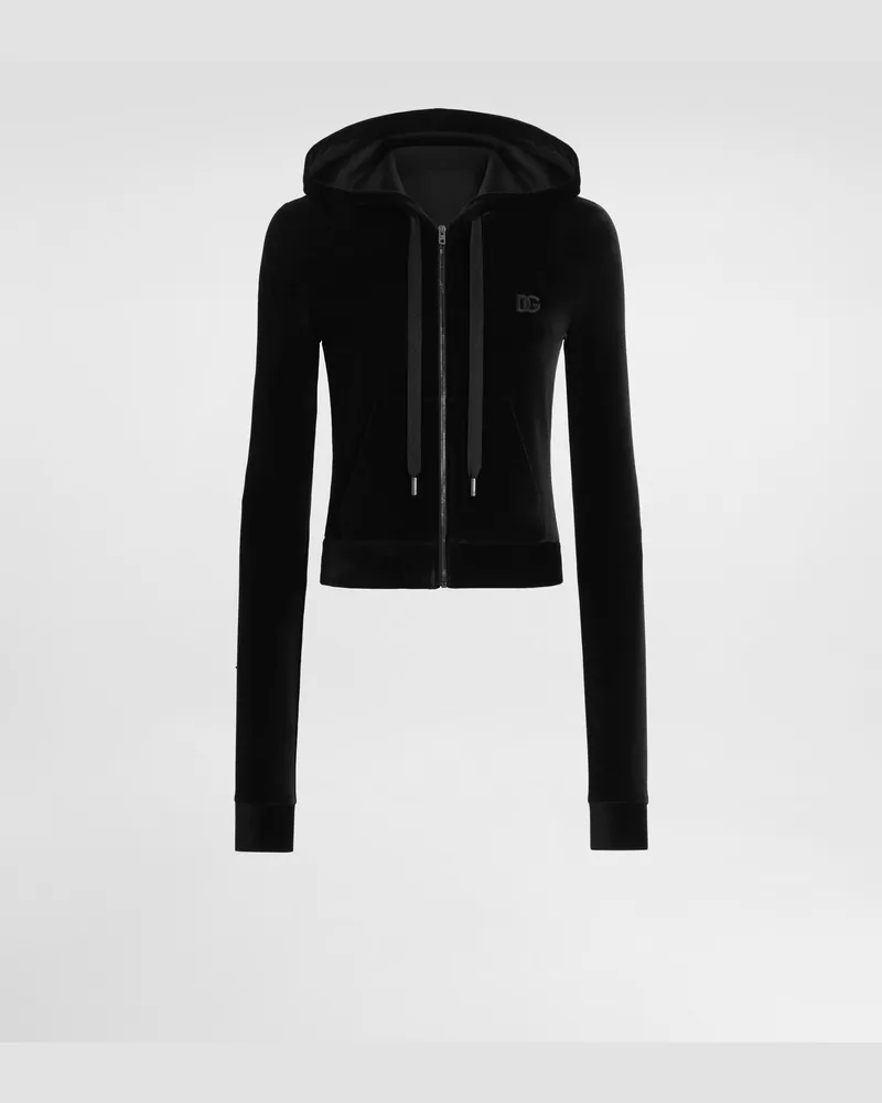 Dolce & Gabbana Felpa In Ciniglia - Donna T-shirts E Felpe Nero Nero