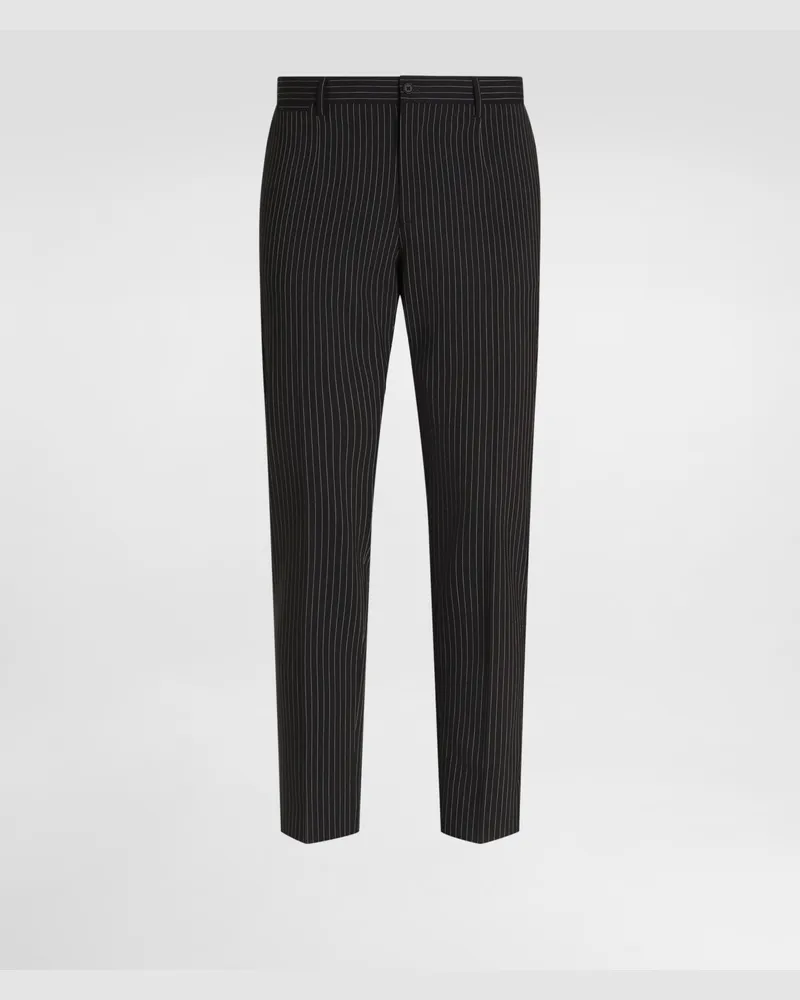Dolce & Gabbana Pantaloni In Lana Gessata - Uomo Pantaloni E Shorts 