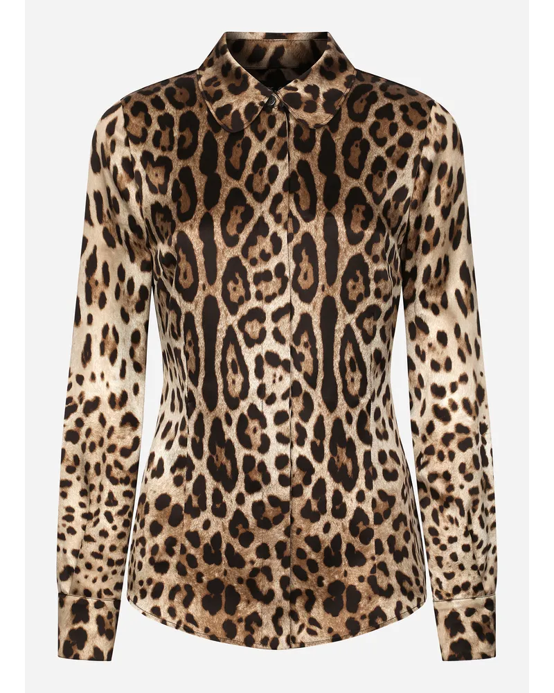 Dolce & Gabbana Camicia - Donna Camicie E Top Stampa Animalier Leo