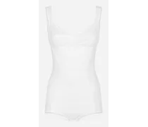 Corset Bodysuit - Donna Camicie E Top Bianco Raso