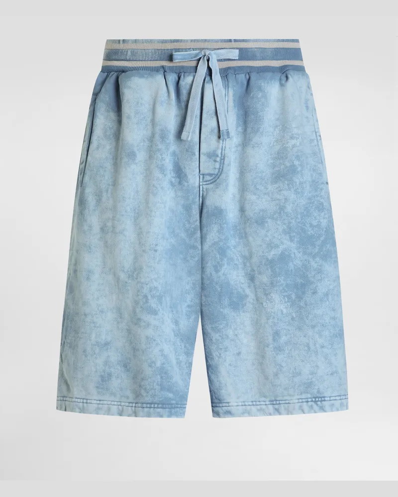 Dolce & Gabbana Bermuda In Jersey Trattato - Uomo Pantaloni E Shorts Multicolore Variante