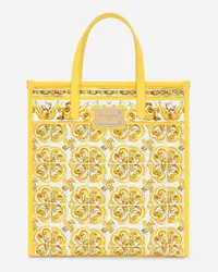 Dolce & Gabbana Borsa Shopping Media - Donna Borse Shopping Giallo Cotone Giallo