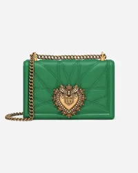 Dolce & Gabbana Borsa A Spalla Devotion Media - Donna Borse A Spalla E Tracolla Verde Pelle Verde